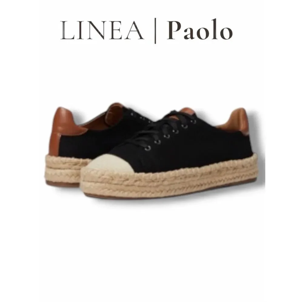 Linea Paolo Women’s Silva Espadrille Sneakers in the Size 9.5 in Black/Cognac